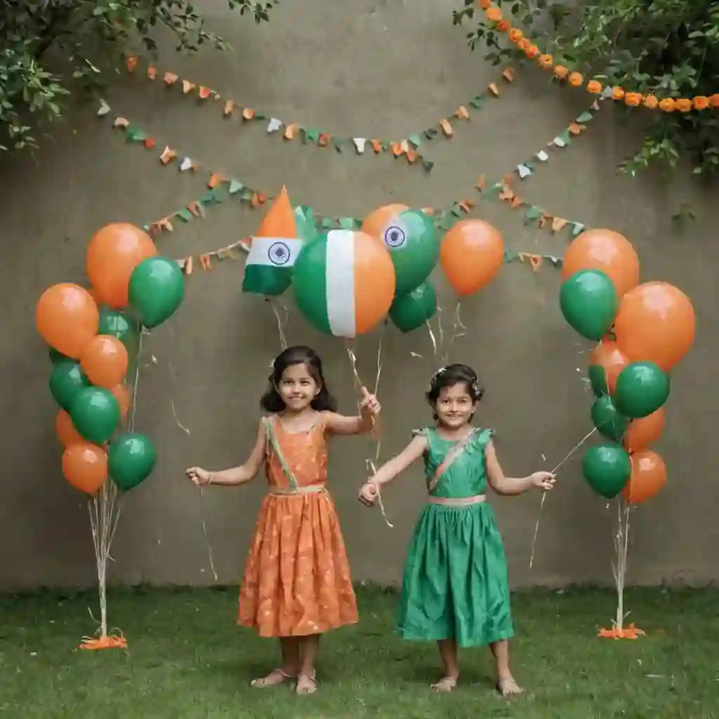 Indian Independence Day Decoration Ideas with Balloons